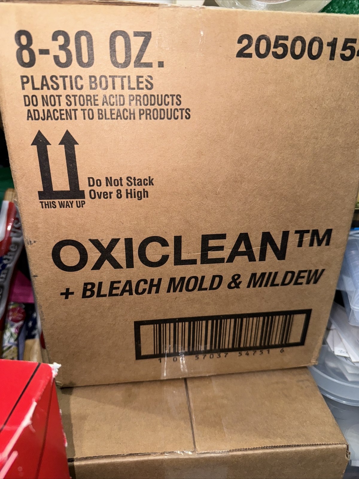 LOT OF 8 Oxyclean + Bleach Mold Mildew Bathroom Stain Remover No Drip Foam 30 Fl