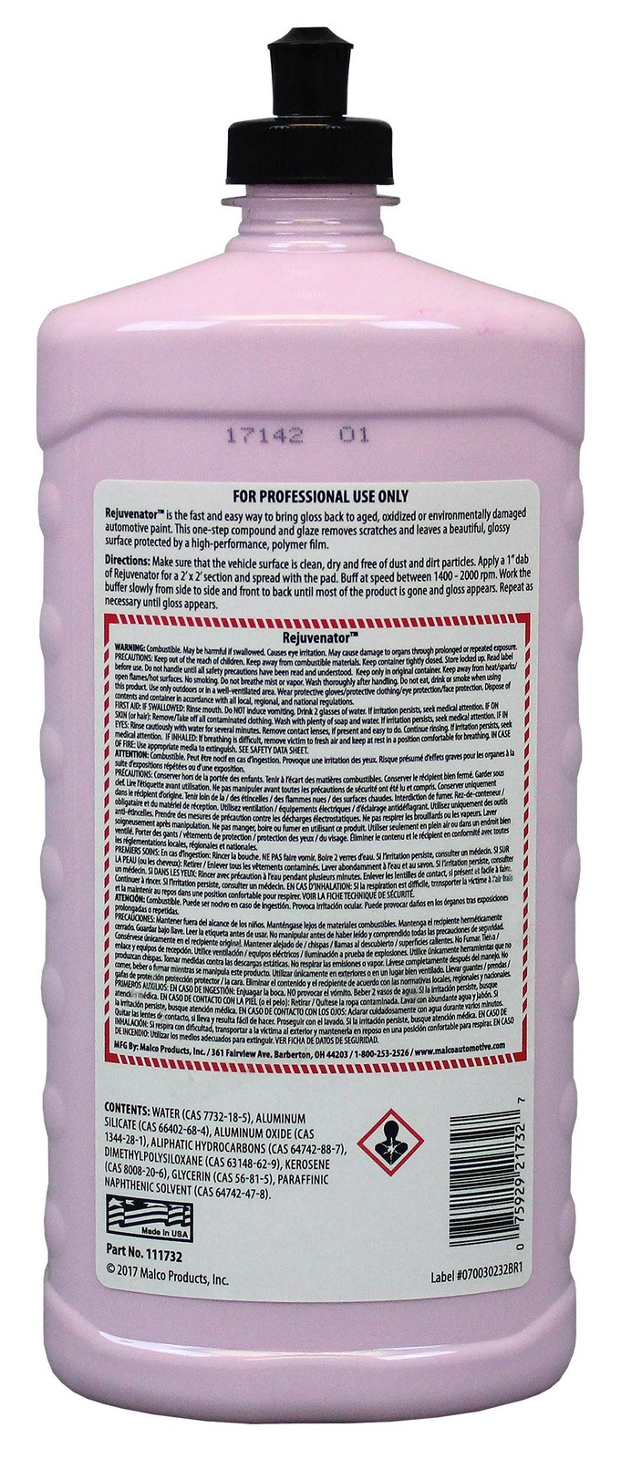Paint Rejuvenator OneStep Automotive Paint Restoration/Clear Coat Scratch 32FlOz