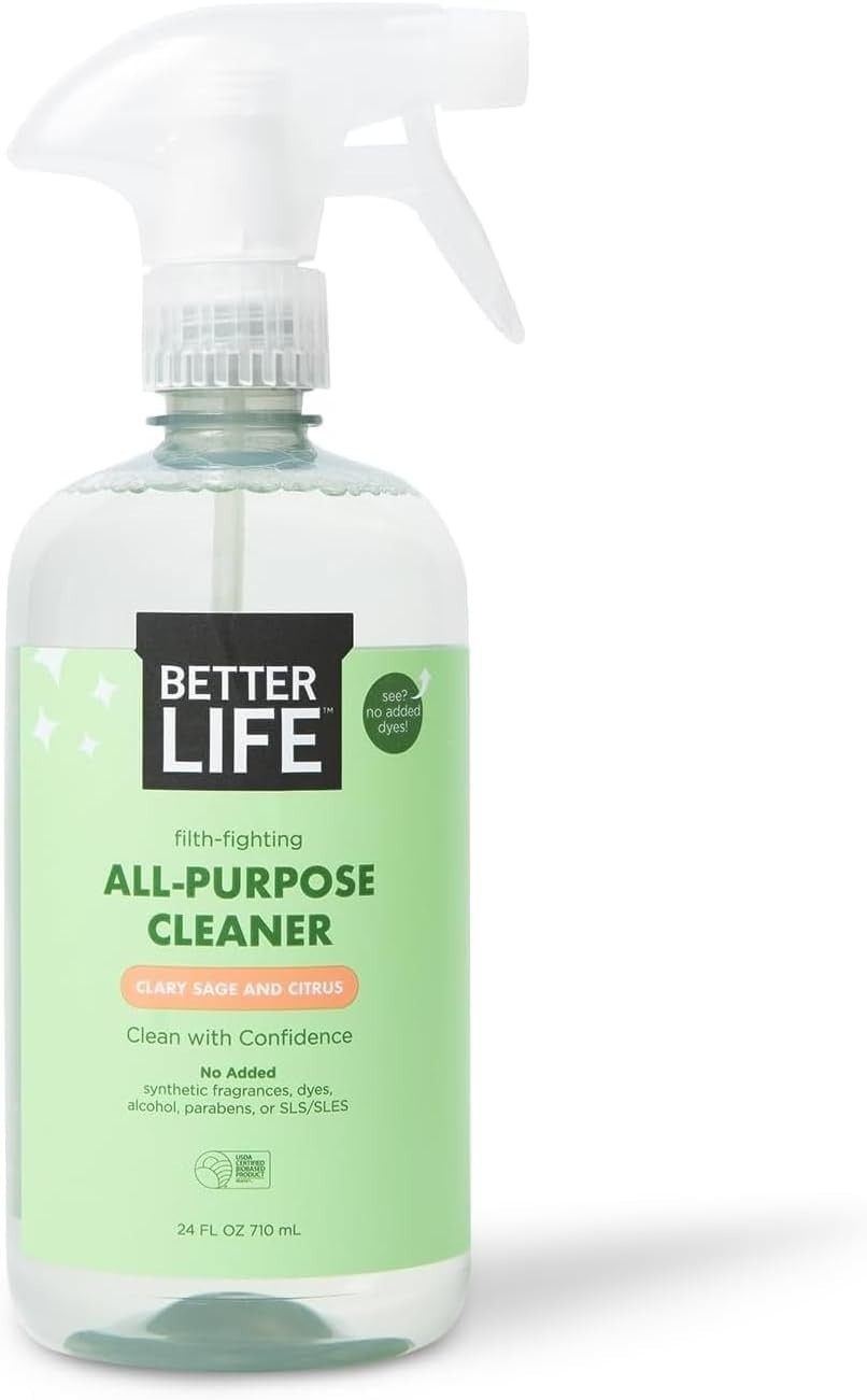 Powerful Plant-Based Cleaner – 24oz for Homes with Pets & Kids, Clary Sage