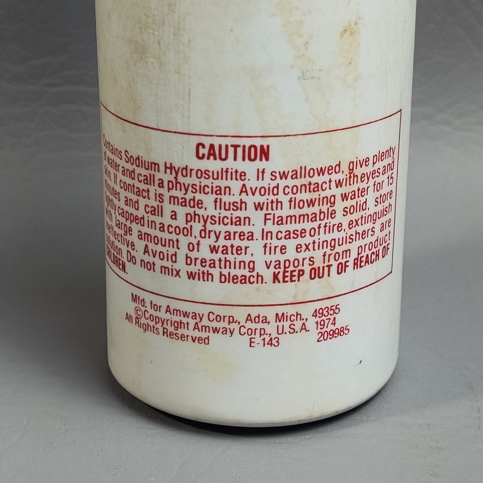 Vintage AMWAY Redu Rust Stain Remover For Fabrics 9 oz. 80% Full USA Made