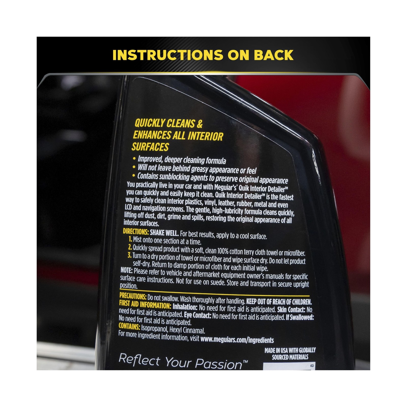 Meguiar’s Quik Interior Detailer Cleaner, Quick Detailer Spray Cleans And Ref…