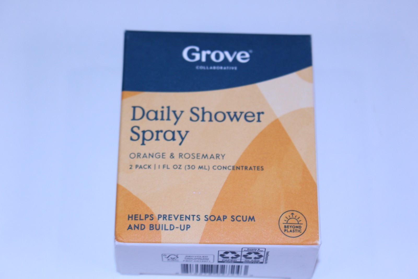 Grove Collaborative Daily Shower Cleaner Concentrate 2 Pack NIB Orange & Rose