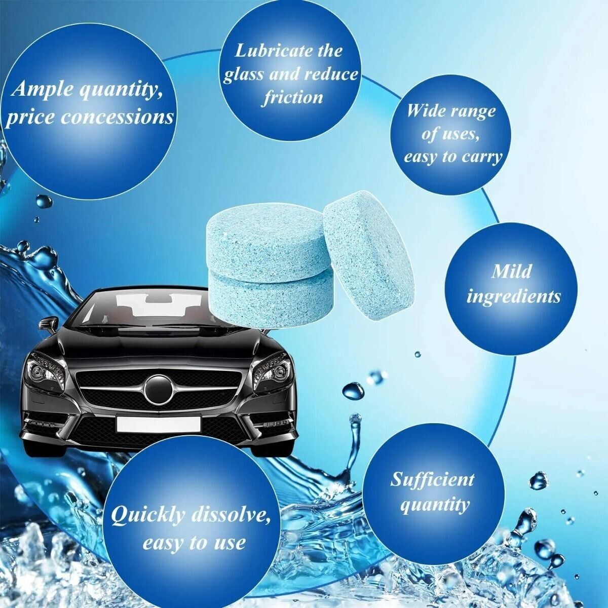 Car Windshield Cleaner Keep Your Windshield Crystal Clear for On-the-Go Cleaning
