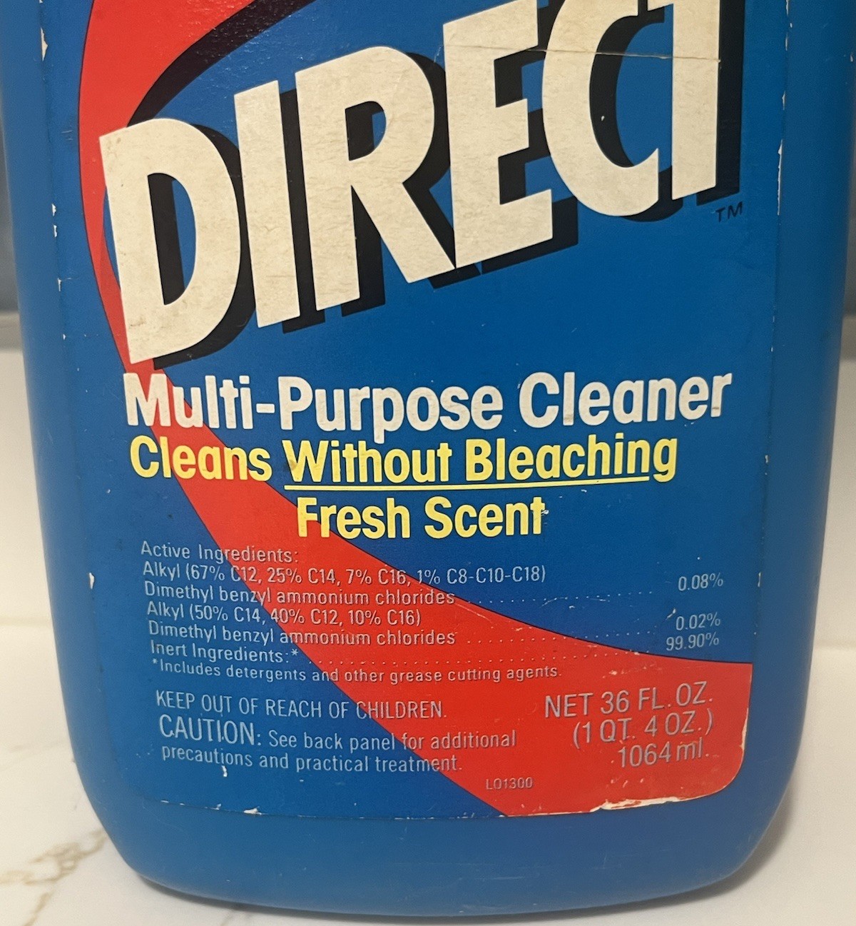 Vintage Lysol Direct Multi-Purpose Cleaner Fresh Scent Prop HTF 36oz 70% Full