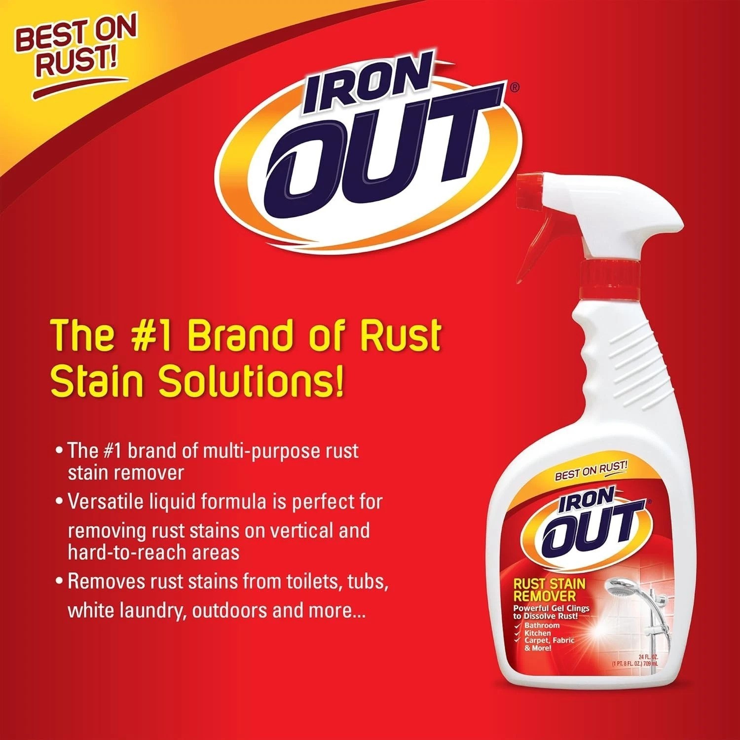 24oz Rust Stain Remover Gel – Multi-Surface, Safe for Home and Family, Pack of 6