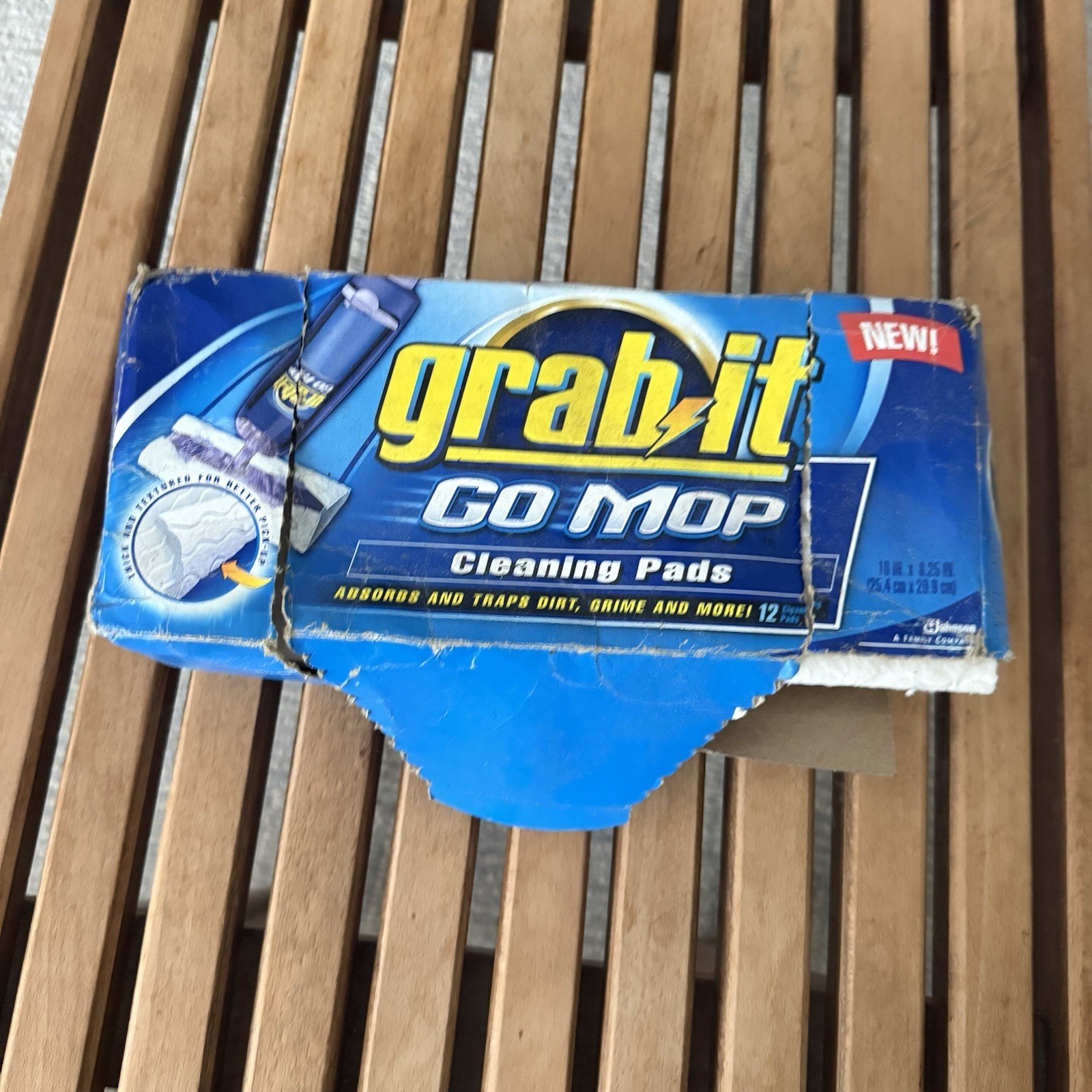 Discontinued Grab It Go Mop Mopping System Cleaning Refill Pads Box of 10 New