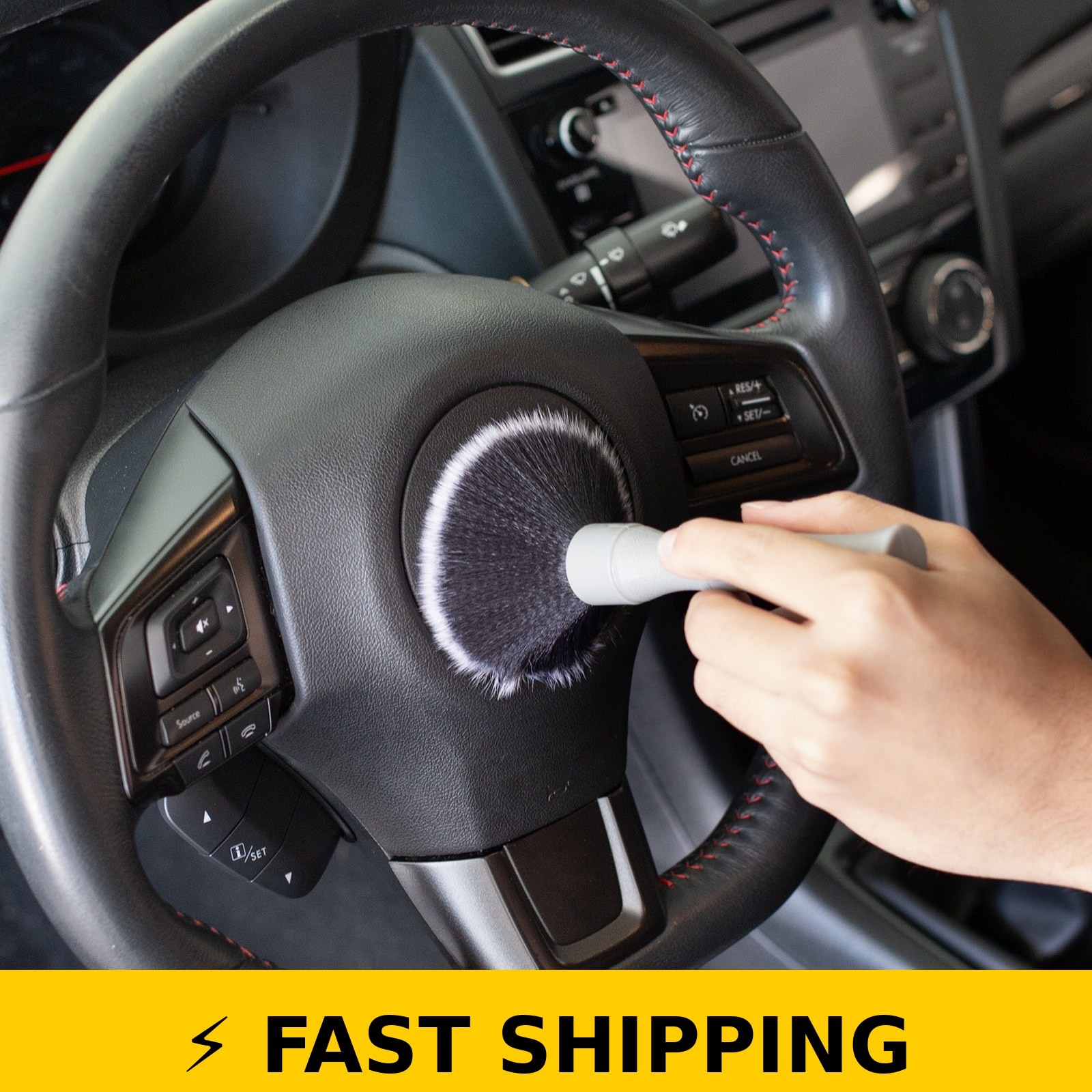 Auto Drive 2-Piece Car Detailing Brush Set