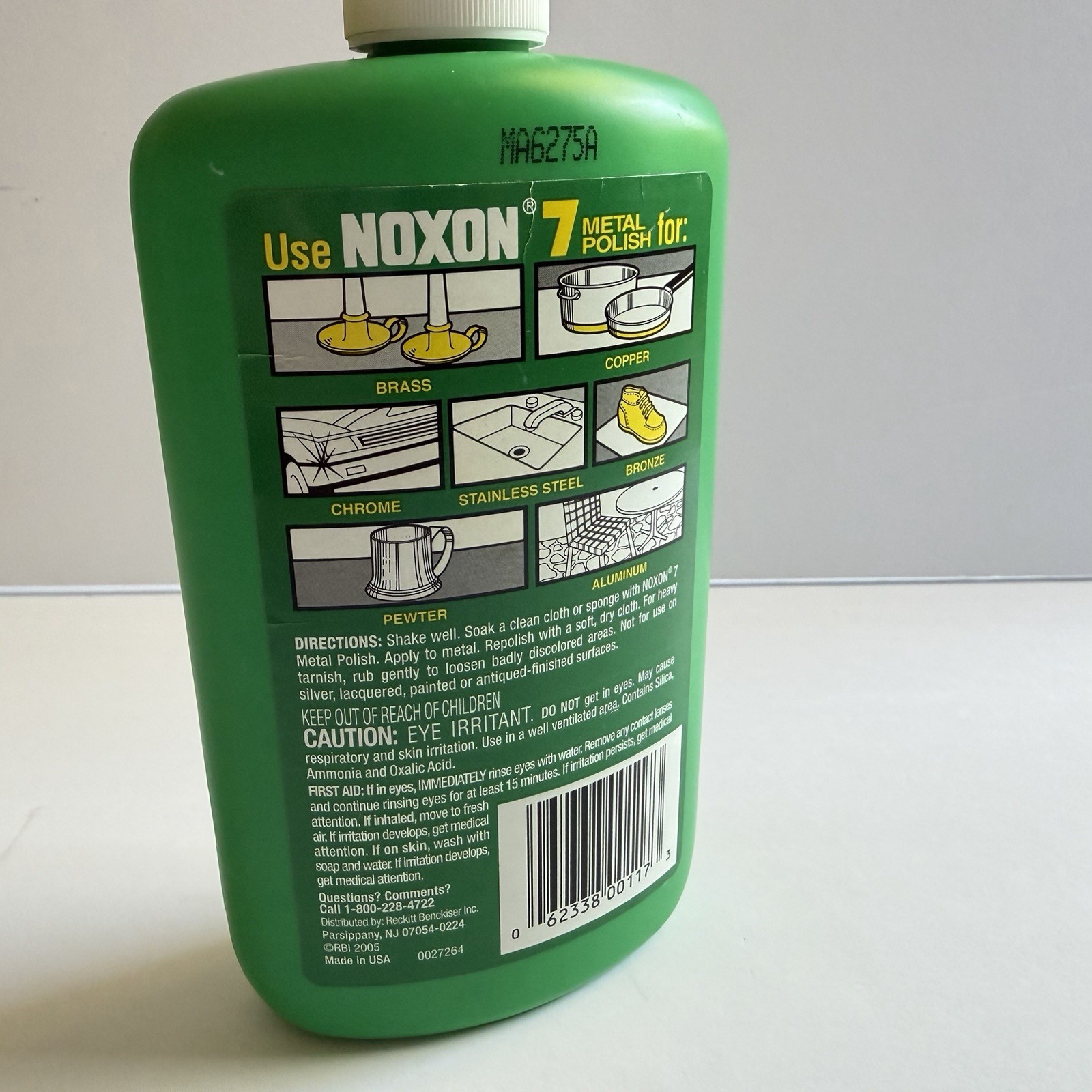 Vintage NOXON 7 Metal Polish 12 Oz Liquid Discontinued Approx 95% Full Cleaner