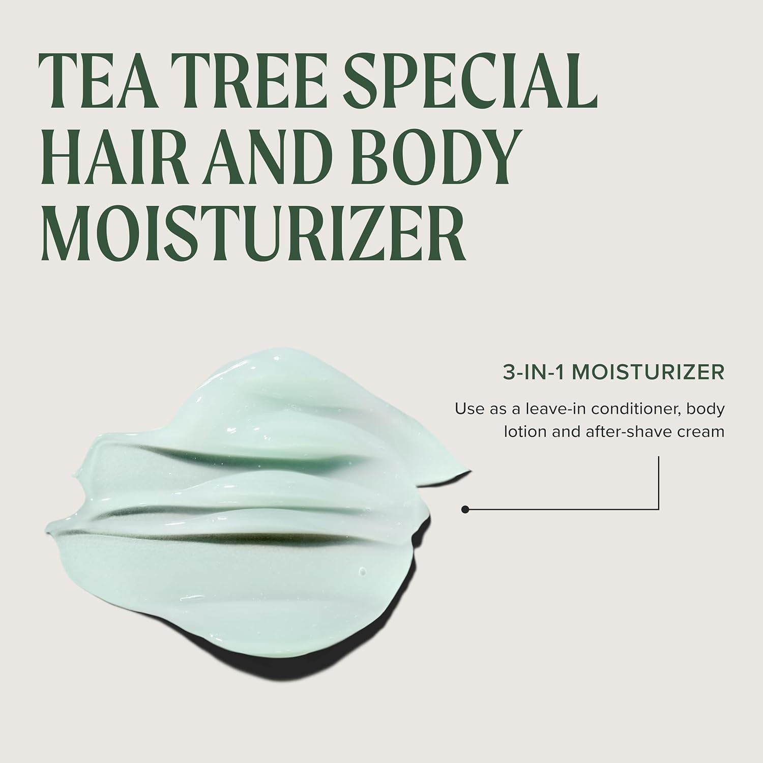 Tea Tree Hair and Body Moisturizer Leave-In Conditioner, Body Lotion, After-Sh