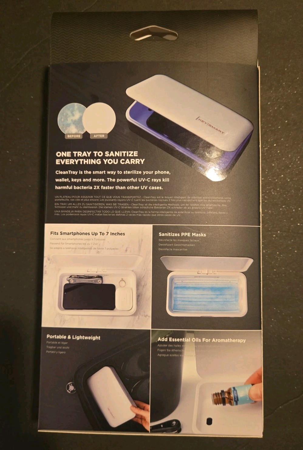 Keysmart Clean Tray UV Light Sterilization Case for Phones – NEW IN BOX