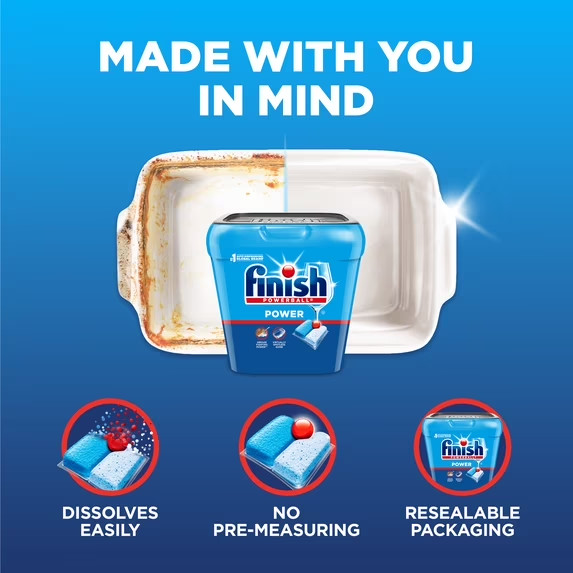 Finish Power Dishwasher Detergent Pods Deep Clean No Pre-Rinse 84 Count