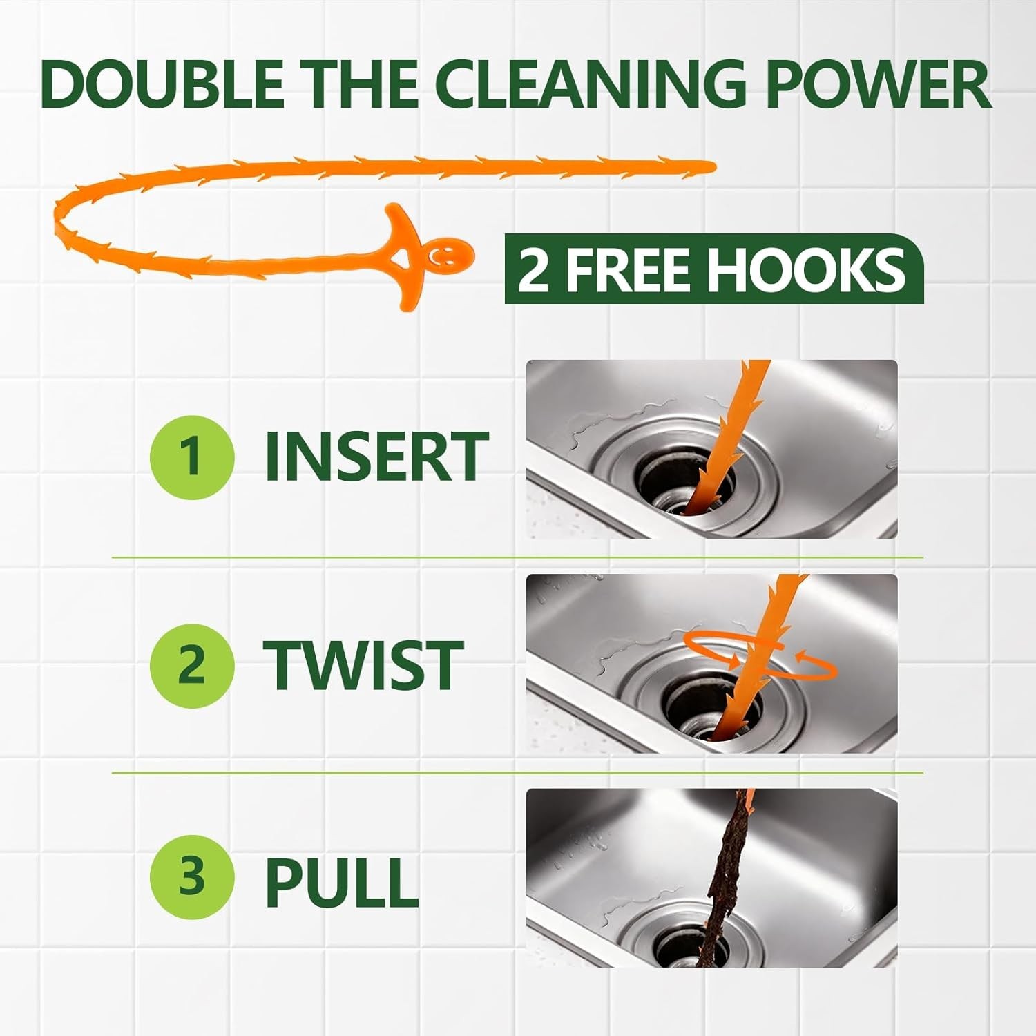 Drain Cleaner Clog Remover Liquid: Sink Kitchen Bathroom Shower Drain Cleanin…
