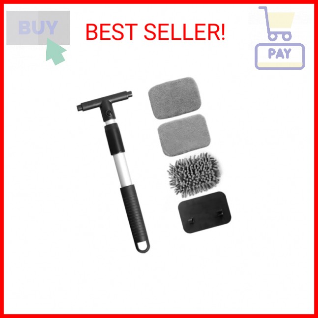 FALVFUN Car Windshield Cleaner Tool, Vehicle Window Cleaner with Extendable Hand
