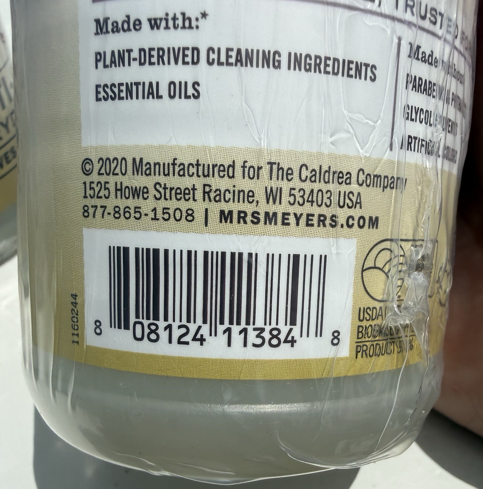 (3)Mrs Meyers Multi Surface Cleaner Spray 16 Fl Oz Plant Derived Fresh Scent