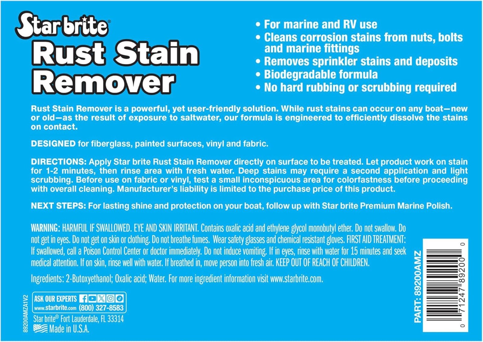 STAR BRITE Rust Stain Remover – 4 Gallon Case (089200N)