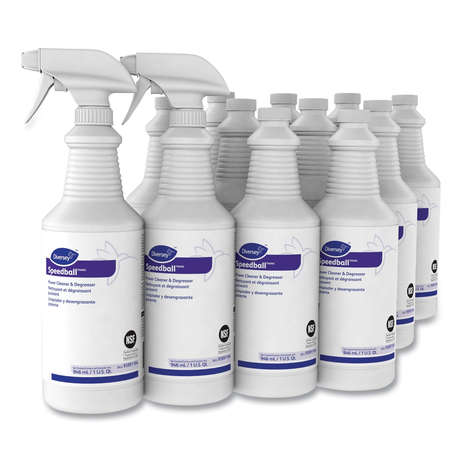 Diversey? Speedball 2000 Heavy-Duty Cleaner, Citrus, Liquid, 1qt. Spray Bottle,