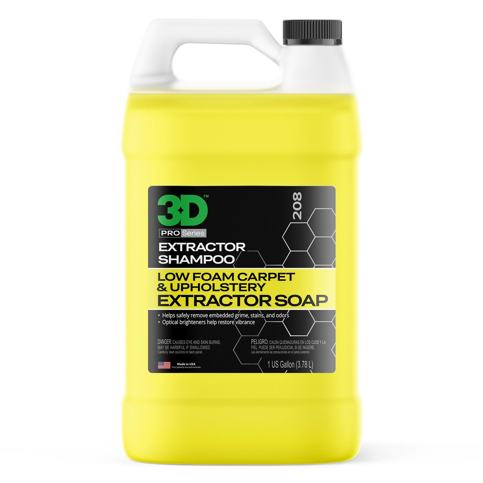 3D Extractor Carpet Cleaner Shampoo for Machine Use – 128 Fl Oz (Pack of 1)