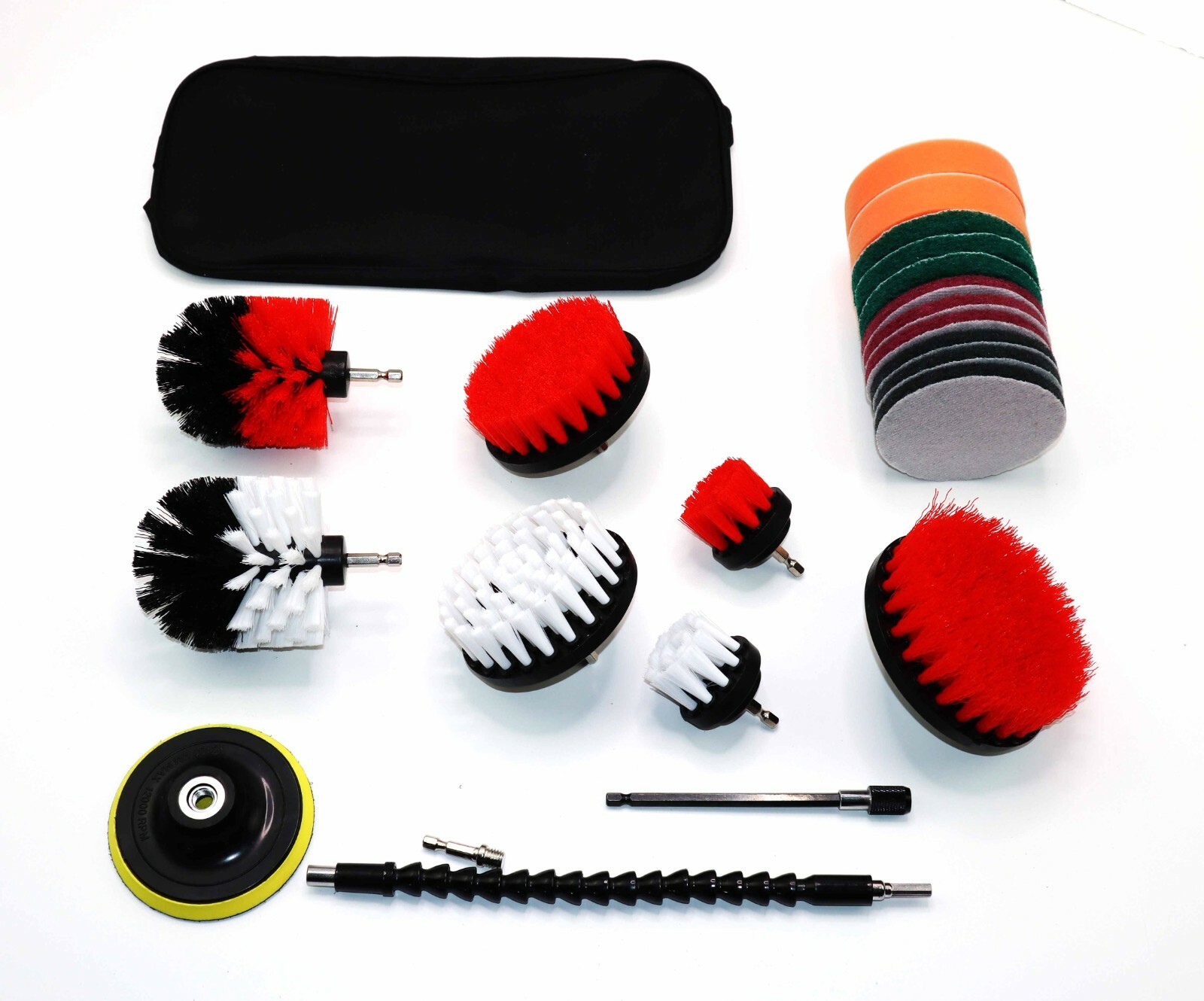 23 Piece Drill Scrub Brush Kit Fabrics/Stone/Tile/Glass SAME DAY SHIPPING WR