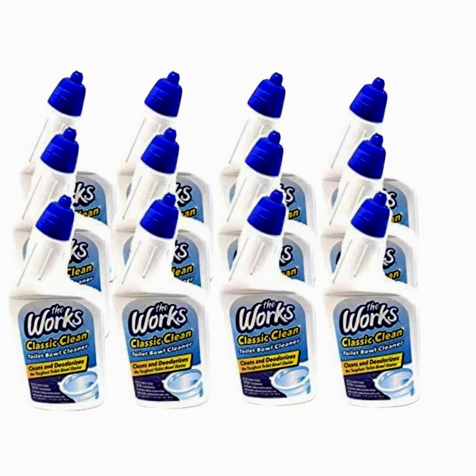 12 Pack The Works Classic Clean Toilet Bowl Cleaner 24 fl oz