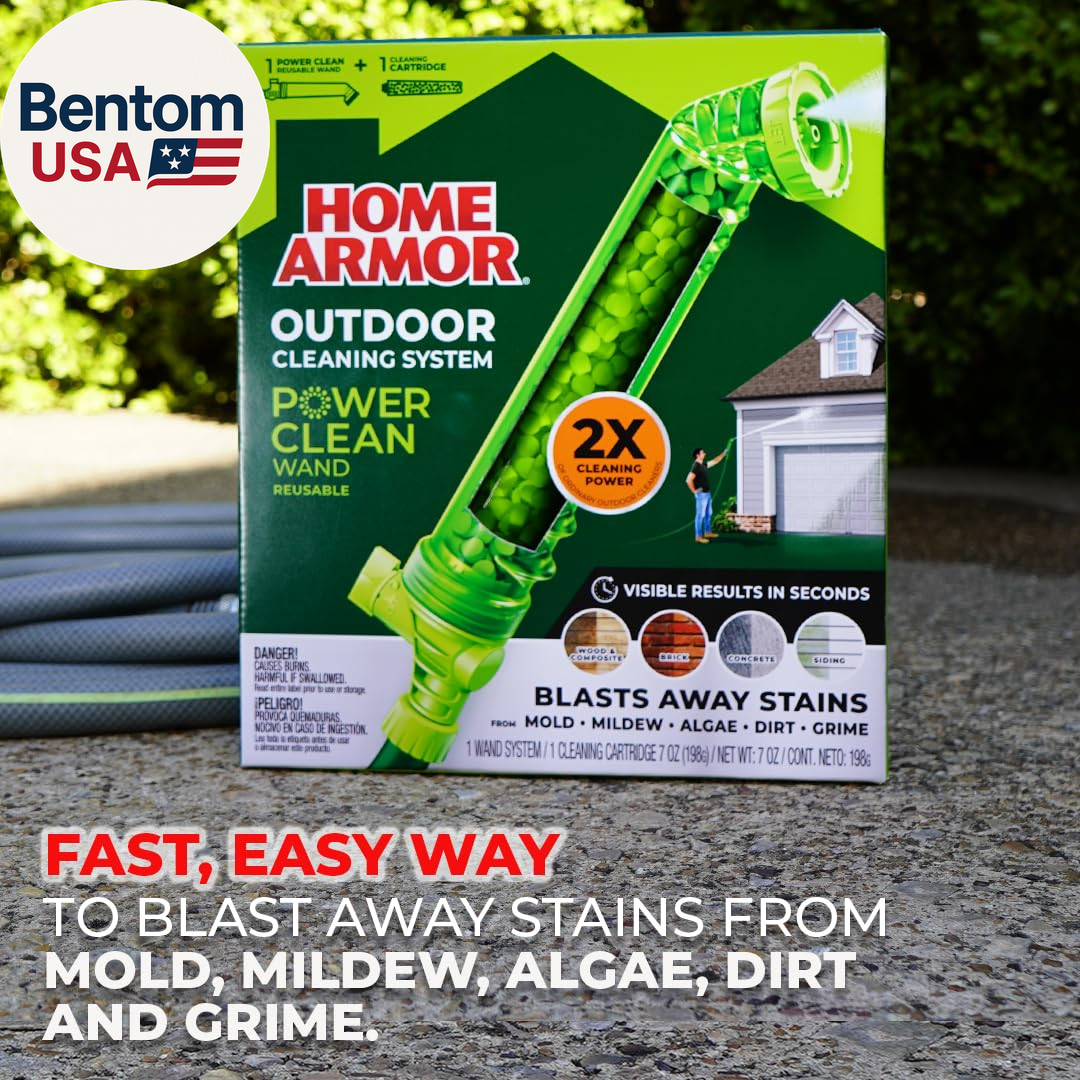 Power Clean Wand, Outdoor Cleaning System, Blasts Away Stains from Mold, Mildew,