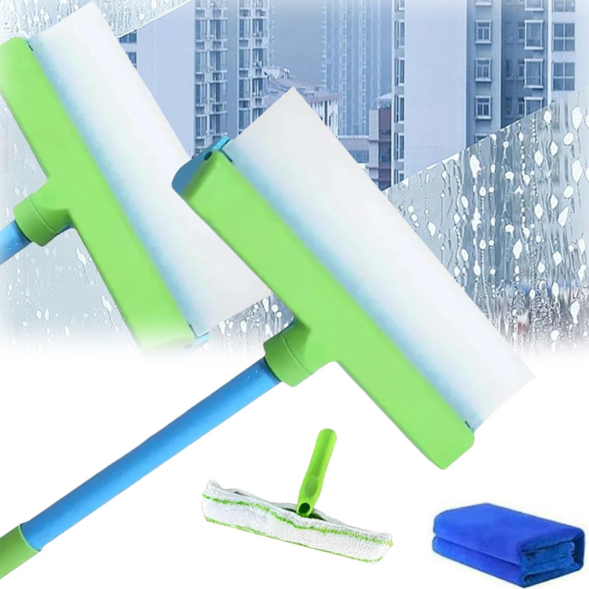 Recyclable Silicone Window Squeegee Kit, Window Cleaning Kit, Window Squeegee