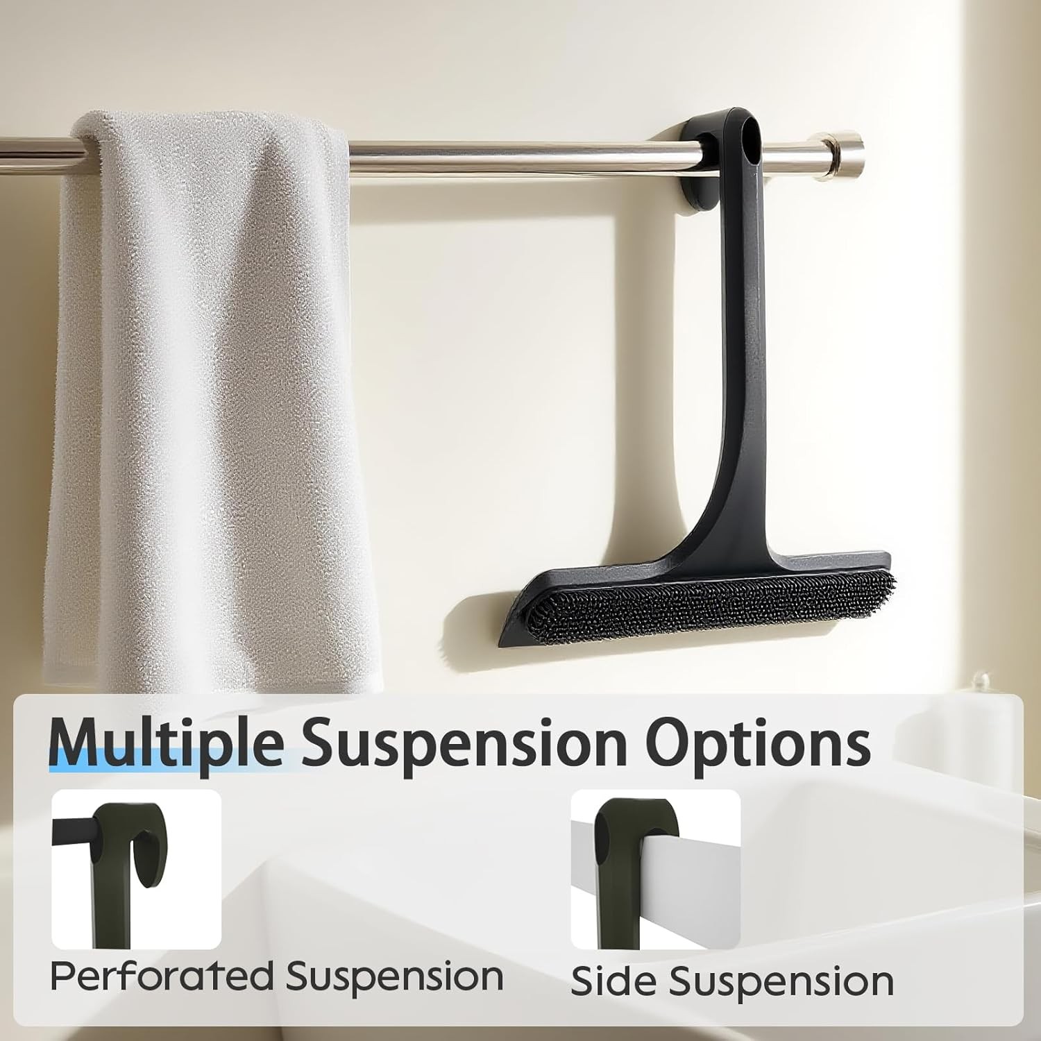 10.7“ Wide All-Purpose Shower Squeegee Glass Doors Squeegee Shower Glass W/ Hook