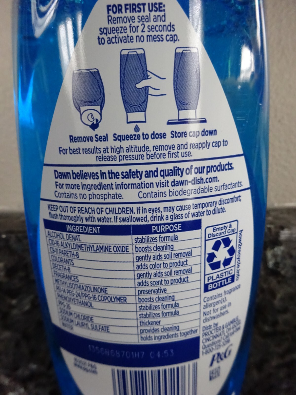 8 Dawn New Clean Scent EZ-SQUEEZE Dishwashing Liquid Dish Soap 14.7 FL oz. NEW