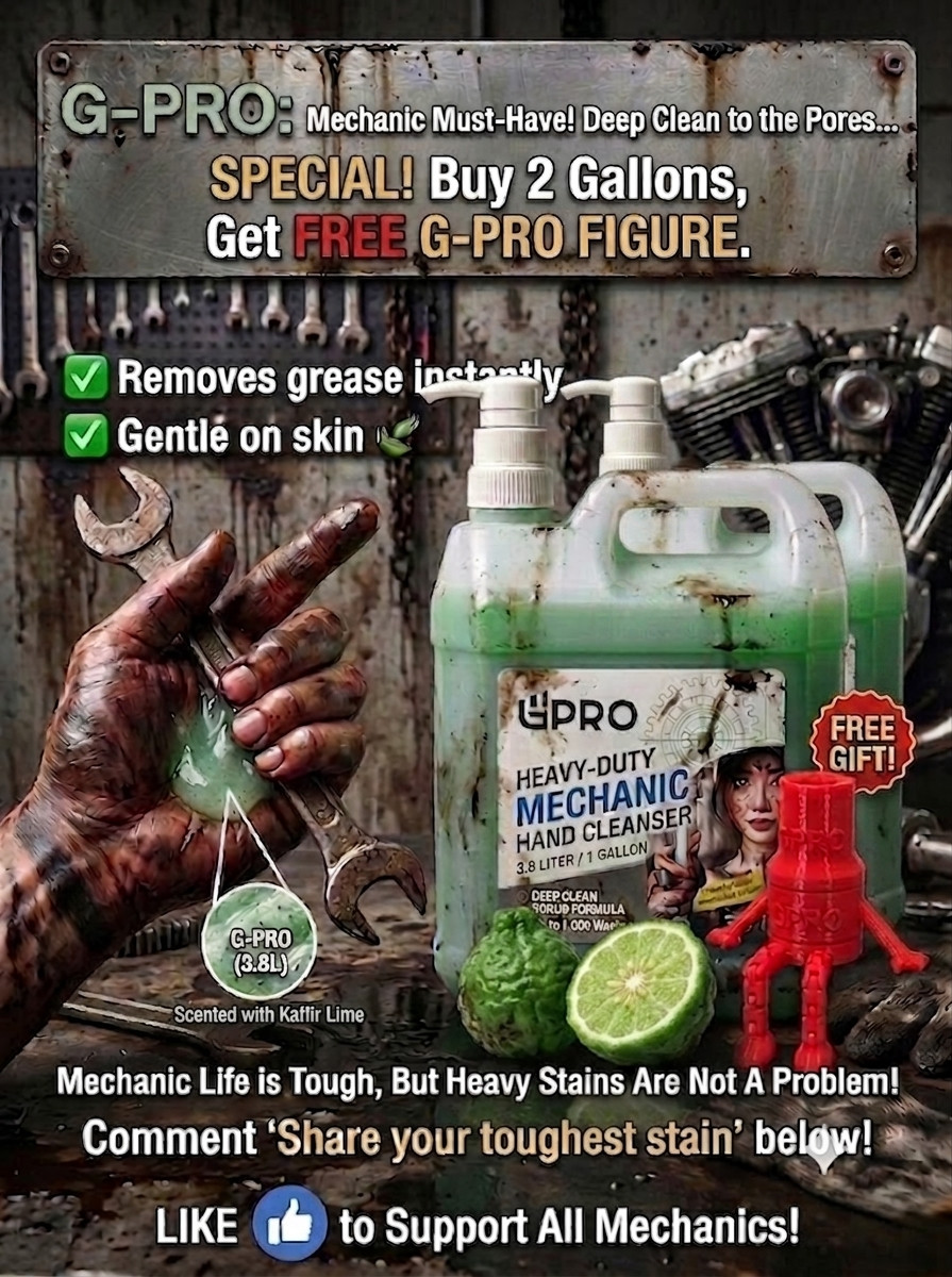 G-PRO Heavy Duty Mechanic Hand Cleanser Gel (3.8L X 2 ) – Removes Grease