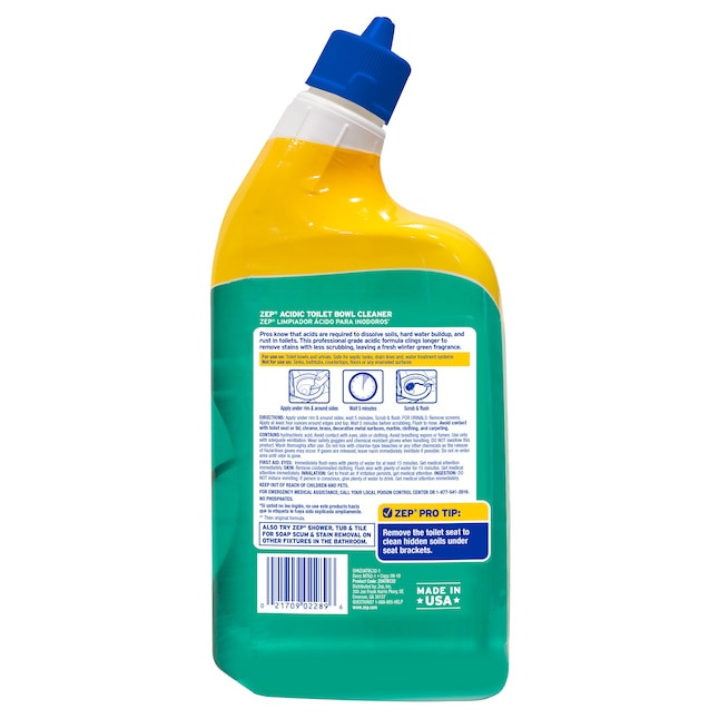 Zep Acidic Toilet Bowl Cleaner Professional-Grade Acidic Gel – 32 fl oz