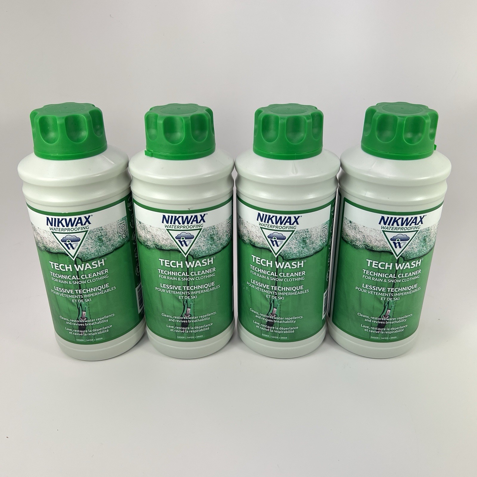 34oz 1L Nikwax Tech Wash Technical Cleaner for Rain & Snow Clothing Lot Of 4