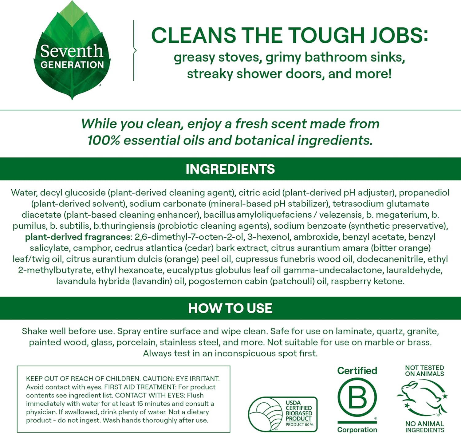 Seventh Generation Ultra Deep Probiotic Multi Surface Cleaner Grapefruit 9.4oz