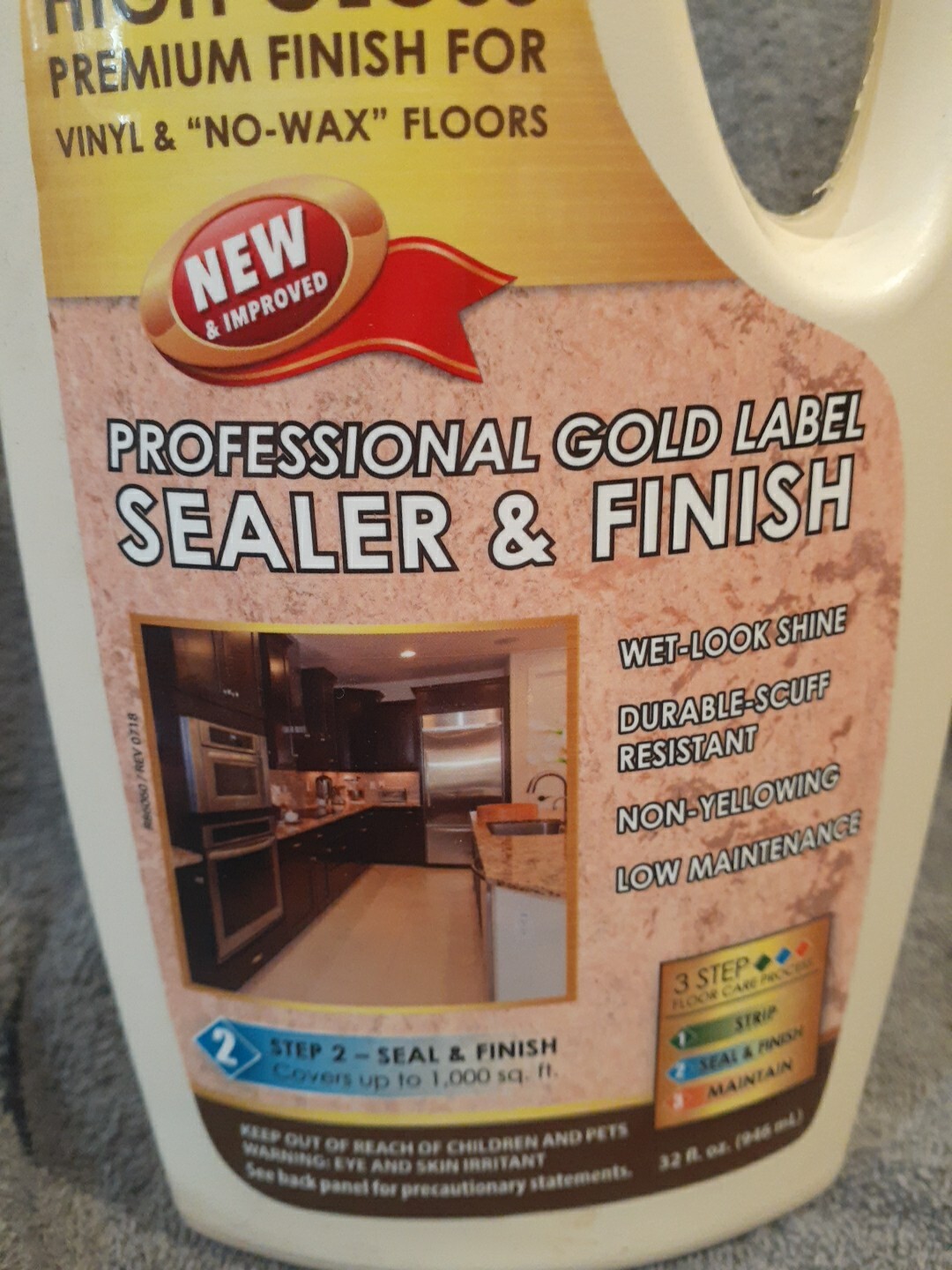 Trewax High Gloss Preimium Finish Floor Sealer & Finish Liquid 32 Vinyl & No Wax