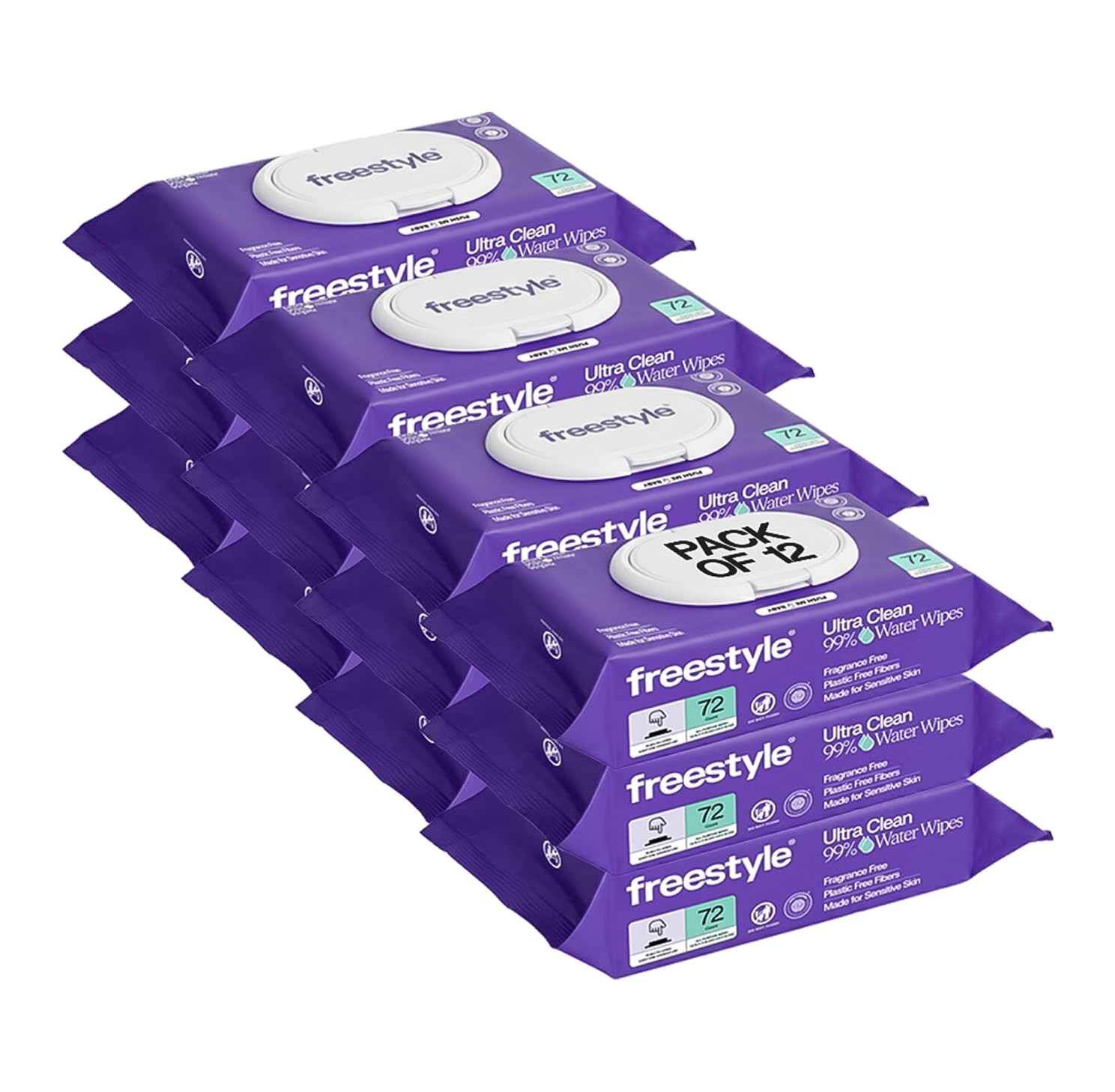 Freestyle Soft Jumbo Baby Wipes, Hypoallergenic and Unscented, Water-Based Wet
