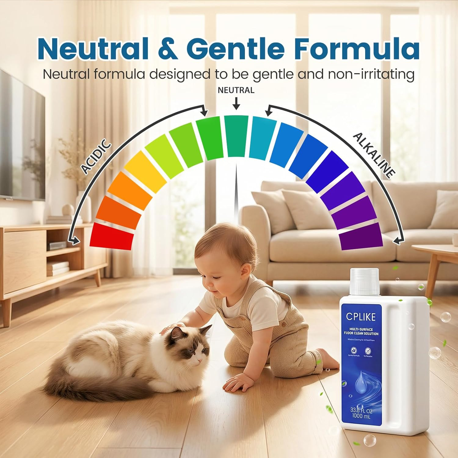 Floor Cleaning Solution Compatible with Dreame Cleaning Solution, Multi-Surface