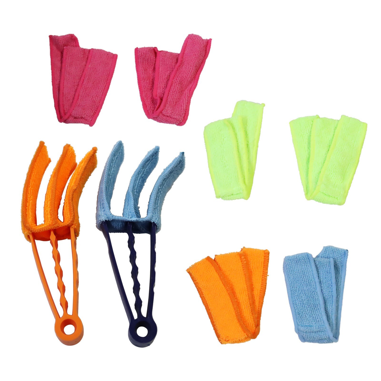 PreAsion Window Blind Blade Cleaner Dusting Brush with 2 Clips 8 Movable Sleeves