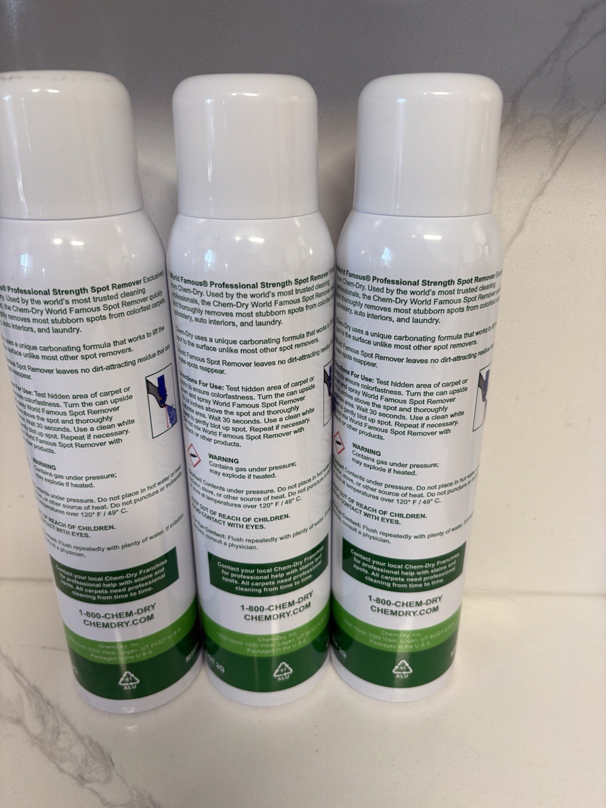 Chem Dry Professional Strength Spot Remover Concentrate 3 Pk 20 oz Cans Chemdry