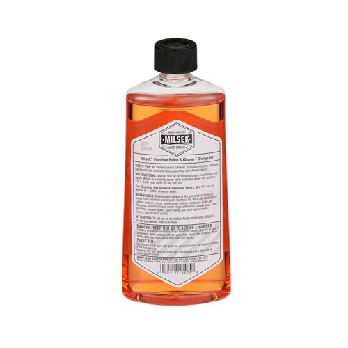 Milsek Orange Furniture Polish and Cleaner 12 Oz Multi Surface Wood Care
