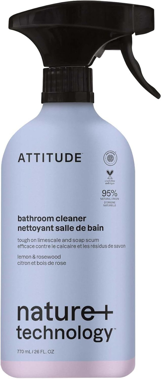 Bathroom Cleaner Spray, Natural Origin Ingredients, EWG Verified, Eliminates Soa