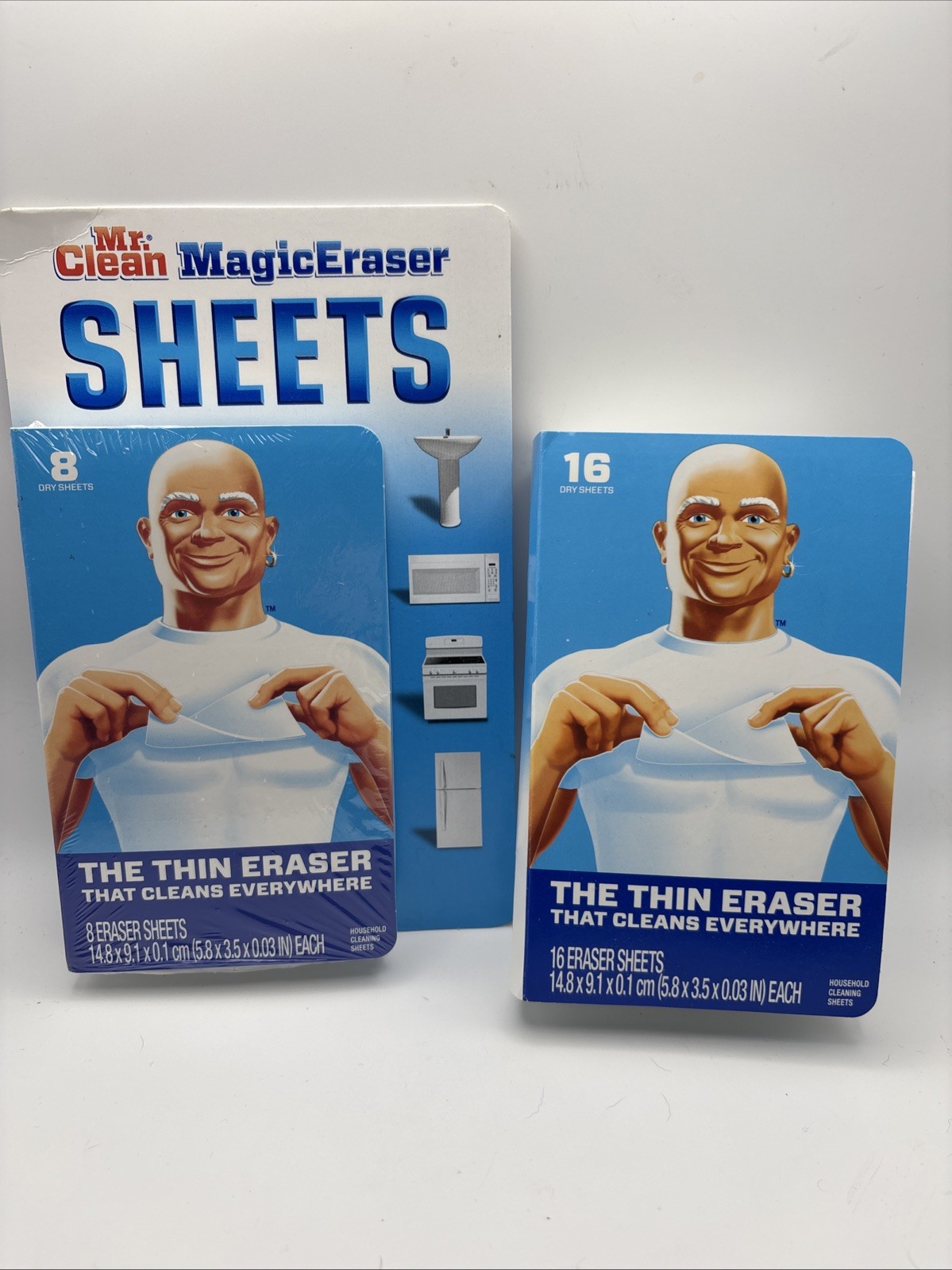 Mr. Clean Magic Eraser Sheets Thin Dry 8 Pk NIB 16 Pk Open 12 Left Total 20