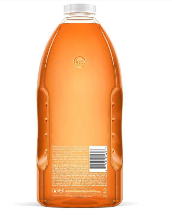 Method Squirt + Mop Hardwood Floor Cleaner Refill, Almond, 68 Ounce