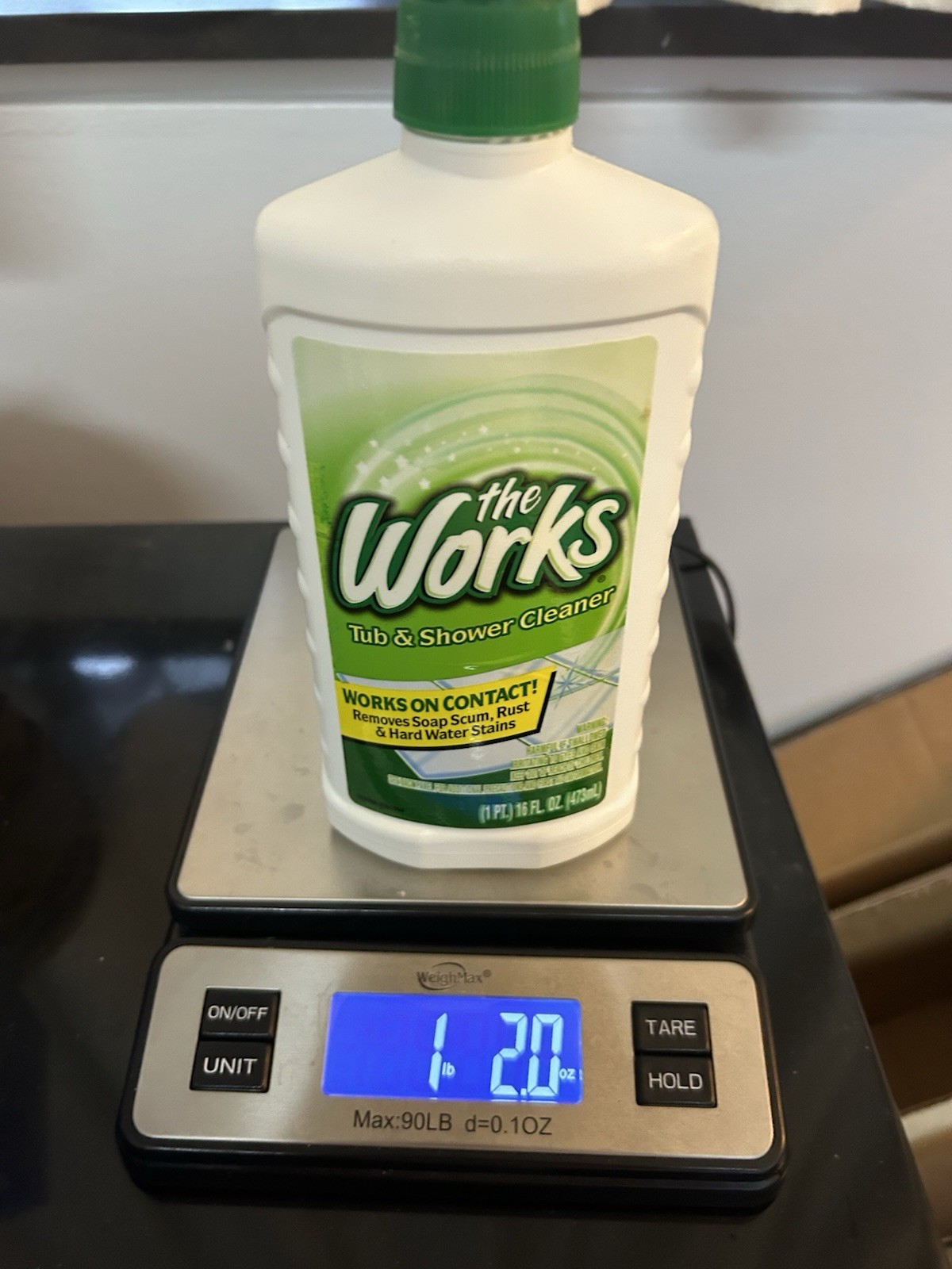 The Works Tub Shower Cleaner 16 oz Hard Water Rust Soap Scum Remover