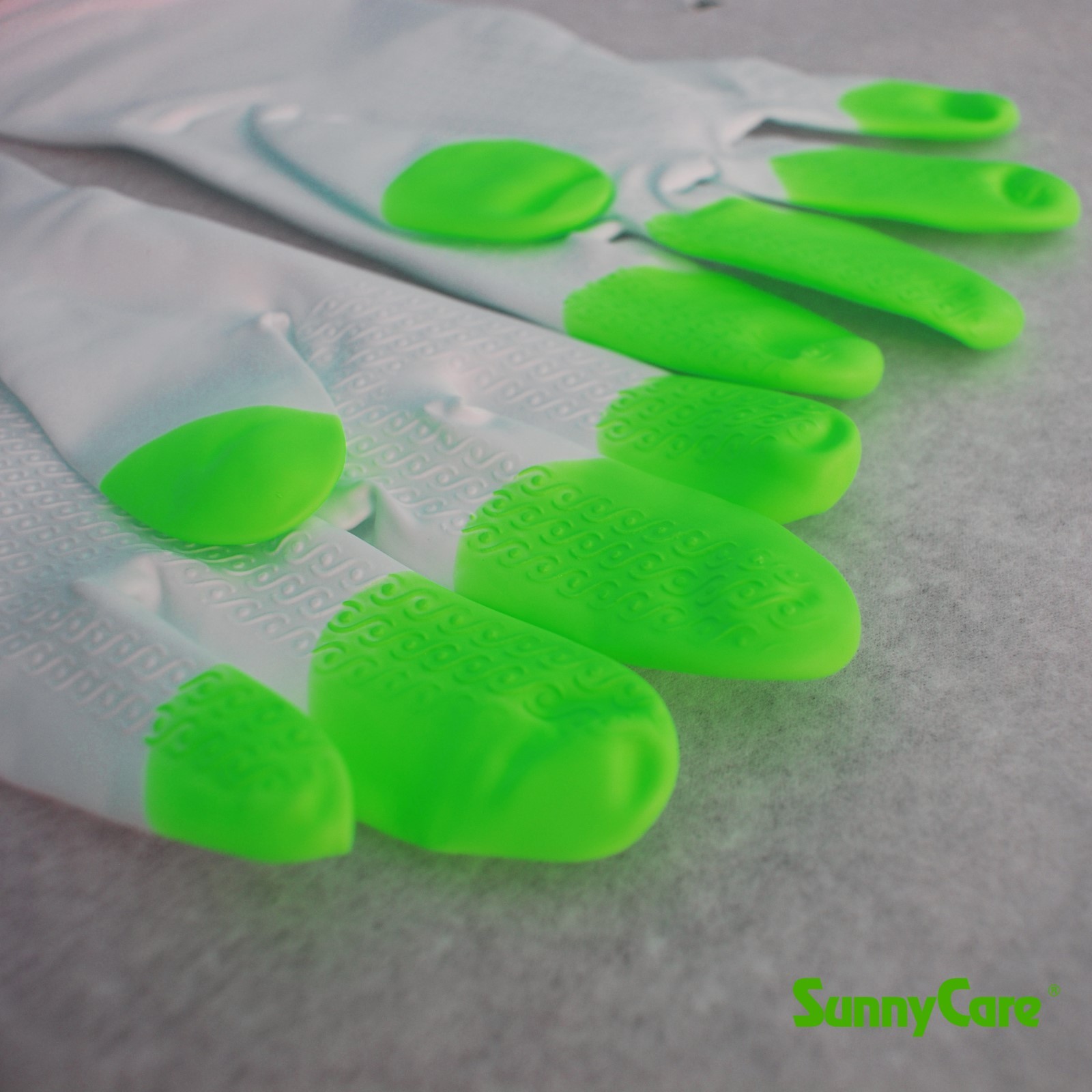 10Pairs SunnyCare Heavy Duty Household Cleaning Vinyl Gloves 13” S (Latex Free)