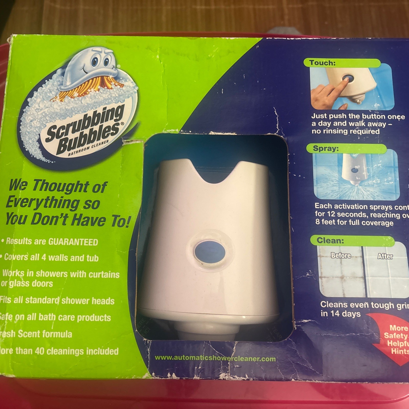 NIB Scrubbing Bubbles Automatic Shower Cleaner Kit 2 x 34 oz Refill Bottles