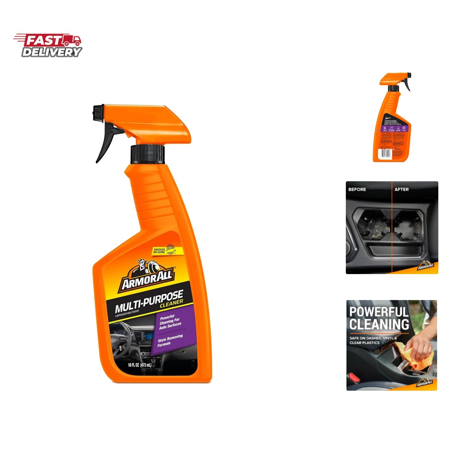 Multi Purpose Cleaner, Car Cleaner Spray for All Auto Surfaces, 16 Fl Oz