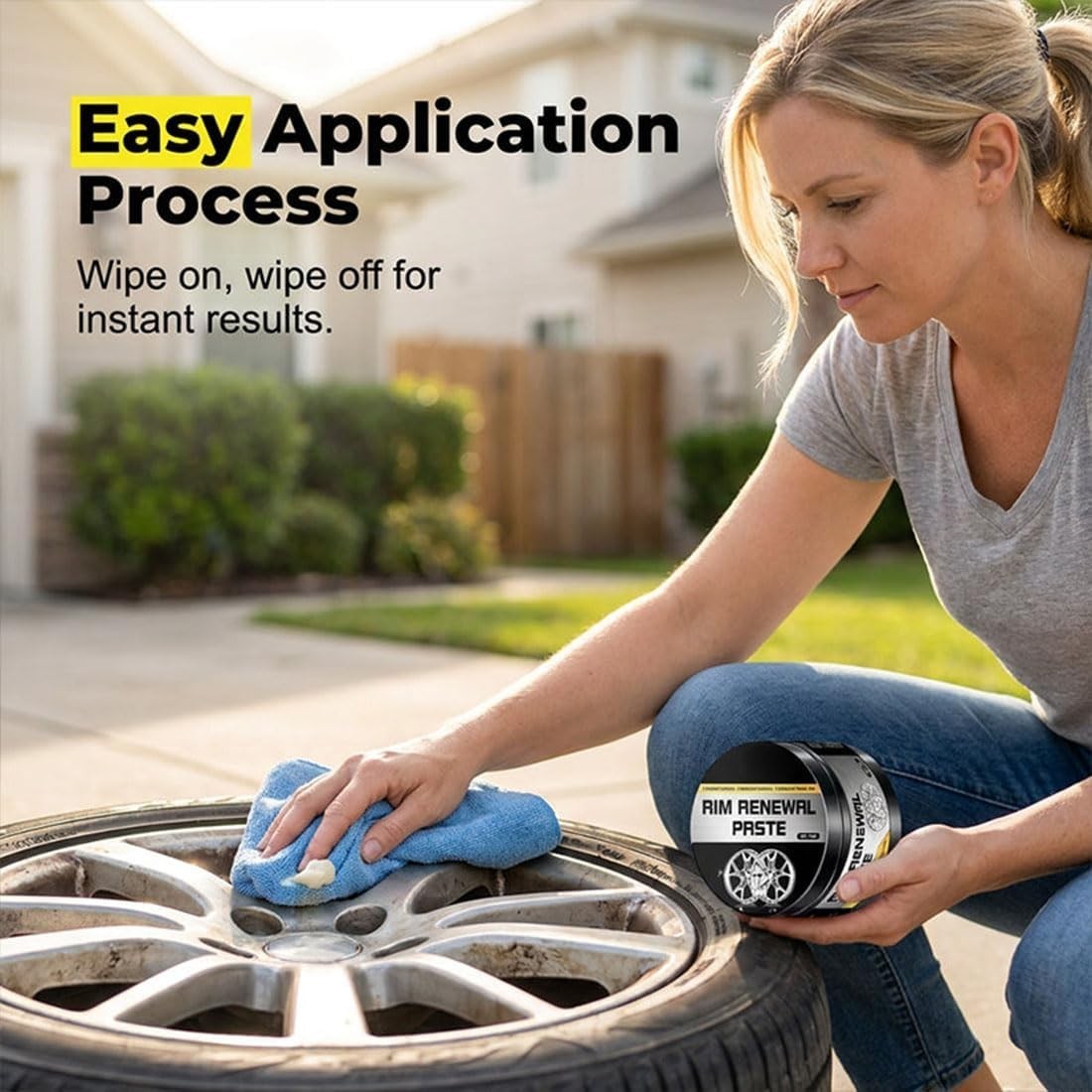 All-in-One Wheel Care&Restoration Paste,Rim Renewal Paste,Curb Rash Repair Kit.