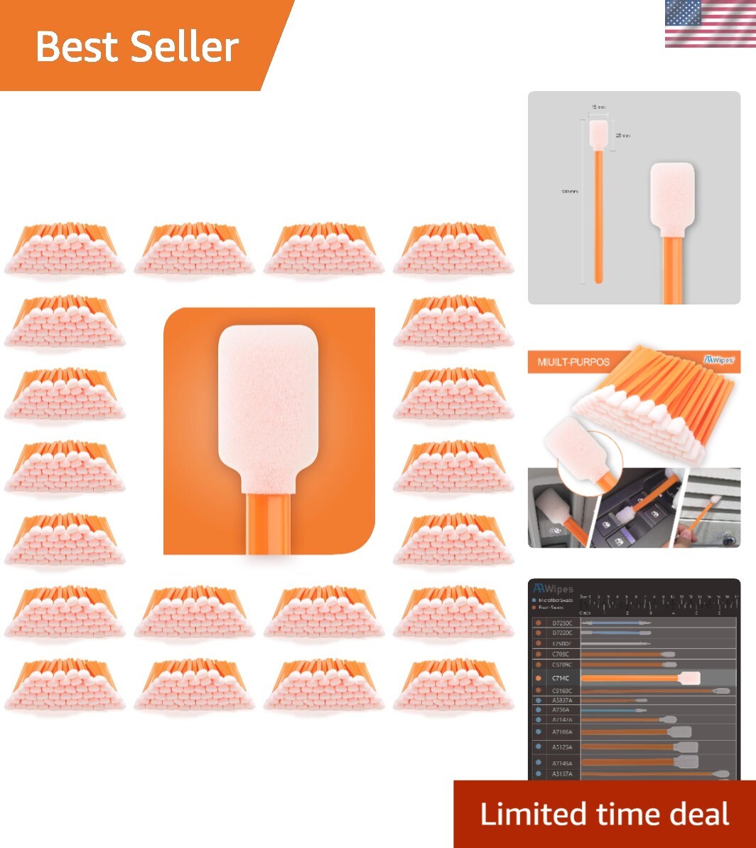 Versatile 5.25″ Foam Cleaning Swabs – 1000 Pack for Electronics & Household Use