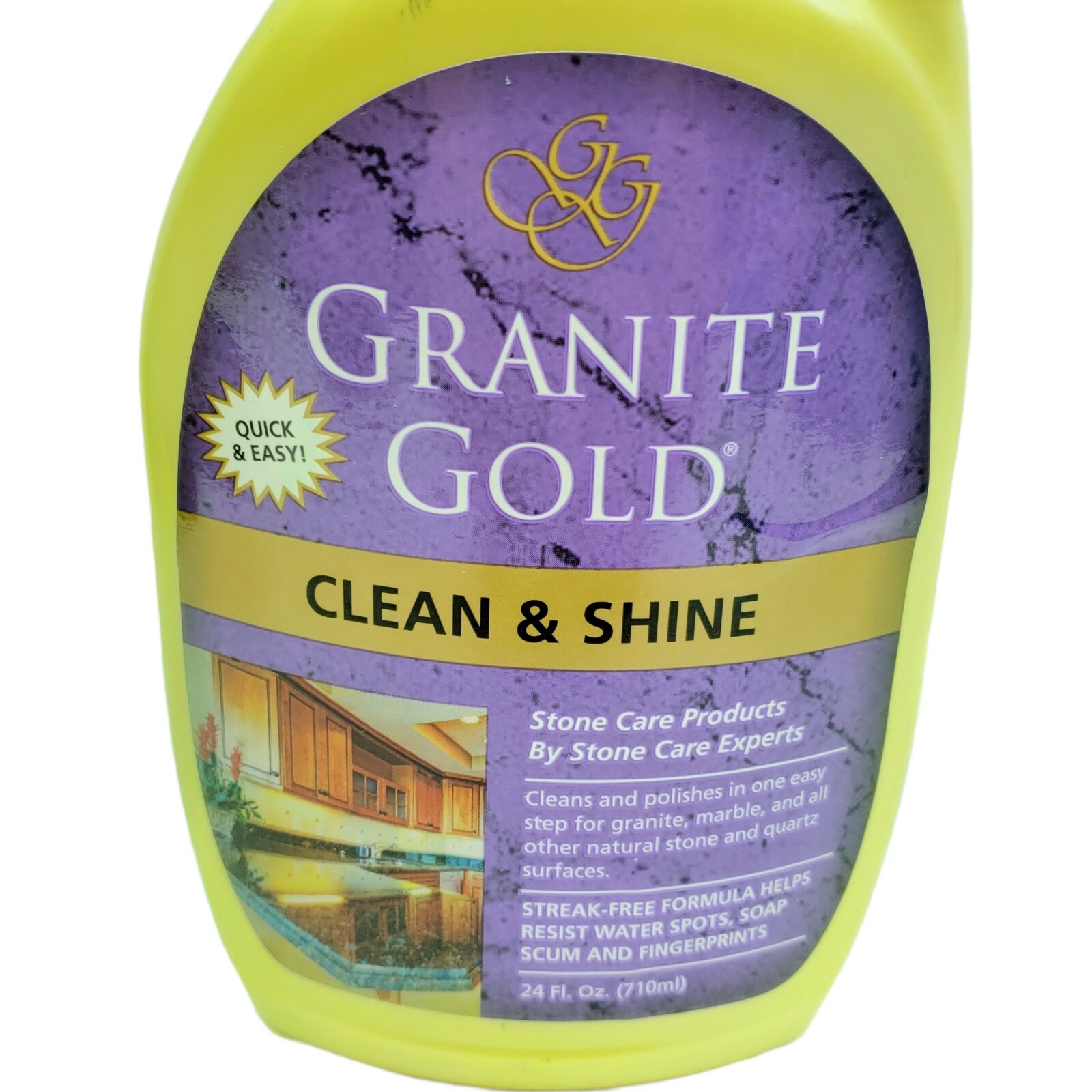 Granite Gold 24 Oz. Clean & Shine Stone Polish Granite Marble Quartz Countertop