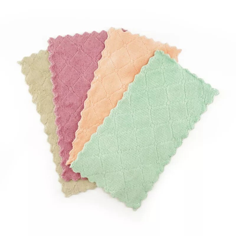 New High Quality Microfiber Cleaning Towel Cloth Scouring Pad For Easy Cleaning