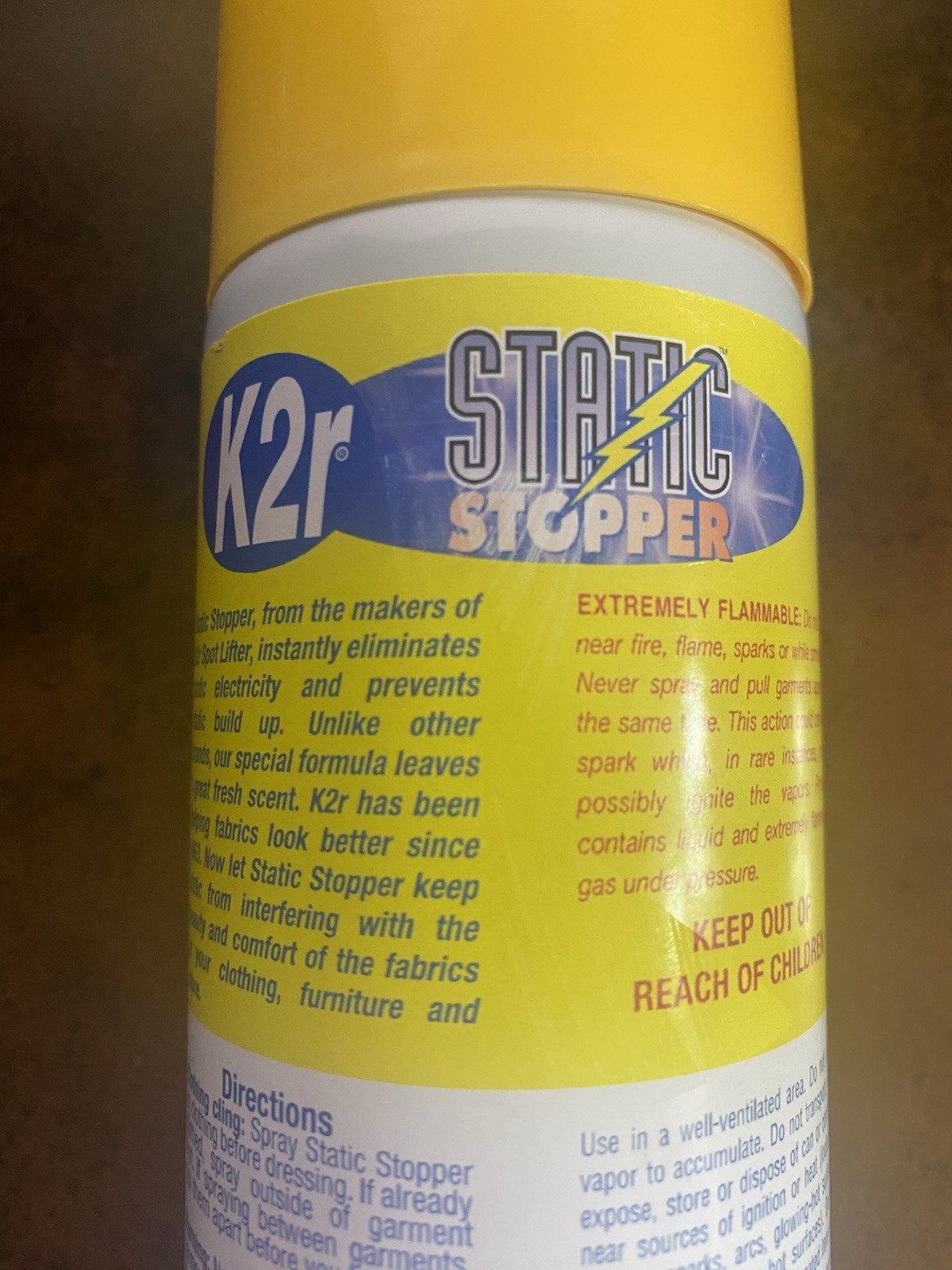 DISCONTINUED new K2R Static Electricity Stopper 7 oz for carpets clothes furnitu