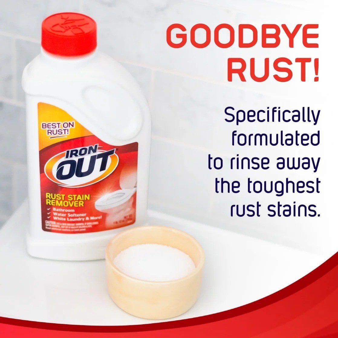 IRON OUT Easy, No Scrub Rust Stain Remover Powder Water Softener Unscented 28 oz